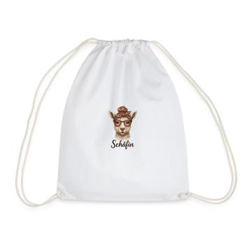 Sheep – humorous sheep design for strong - Drawstring Bag - white - Front