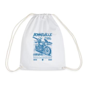 Bonneville Salzwüste Motorrad Vintage Biker - Turnbeutel - Weiß - Vorne