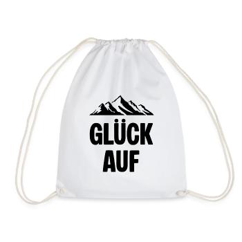 Glueck auf Berg Erzgebirge - Turnbeutel - Weiß - Vorne