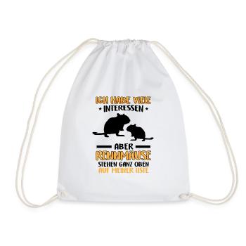 Gerbil interesting Rodent Gerbil - Drawstring Bag - white - Front