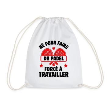 amateur de padel cadeau padel joueur de padel - Sac de sport léger - blanc - Devant