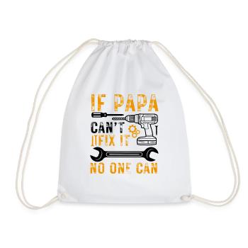 Artisan Dad Saying Tool - Drawstring Bag - white - Front