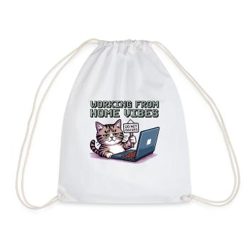 Bureau à domicile avec style et chat - Sac de sport léger - blanc - Devant