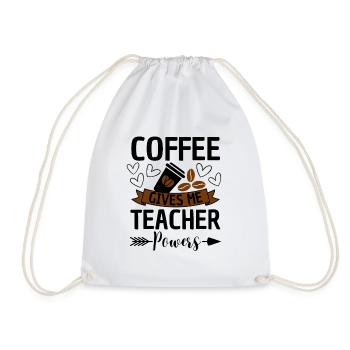 Lustiger Lehrer Spruch mit Kaffee - Turnbeutel - Weiß - Vorne