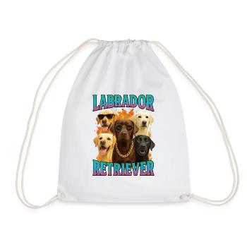Labrador Retriever - Turnbeutel - Weiß - Vorne