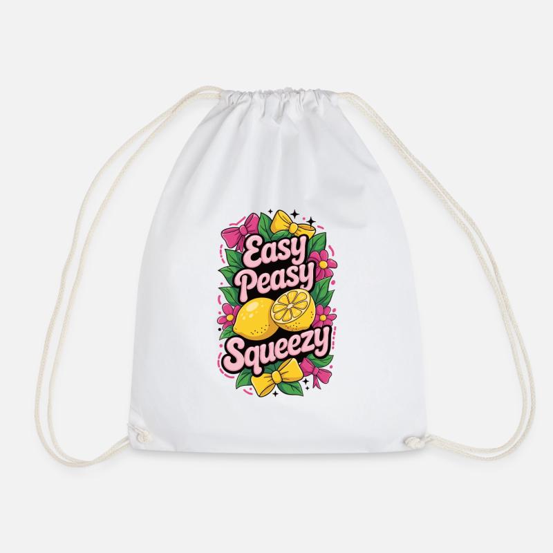 Easy Peasy Lemon Squeezy Shirt - Turnbeutel - Weiß