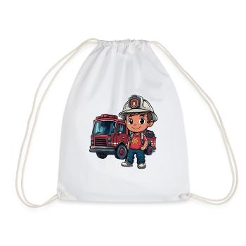 Children's Fire Brigade - Drawstring Bag - white - Front
