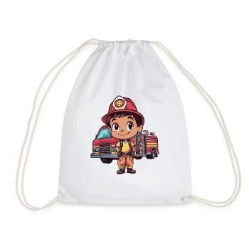 Pompiers pour enfants - Sac de sport léger - blanc - Devant