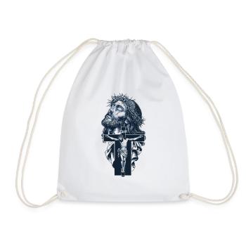 Jésus sur la croix - Foi, espérance, rédemption - Sac de sport léger - blanc - Devant
