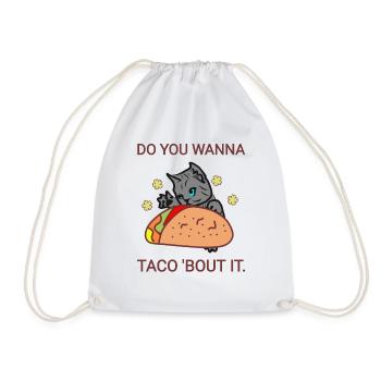 Voulez-vous un taco sur le dessus - Sac de sport léger - blanc - Devant