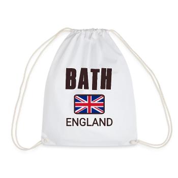Bath, England - Drawstring Bag - white - Front
