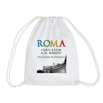 Rome 2025 Jubilé Pèlerins de l’Espérance, classique - Sac de sport léger - blanc - Devant