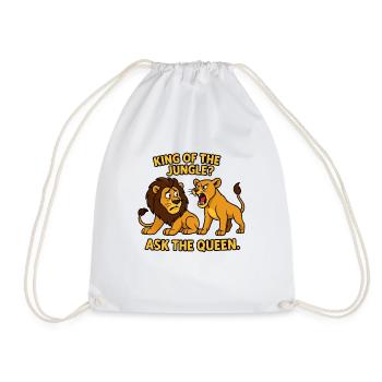 Marriage - Lions - Drawstring Bag - white - Front