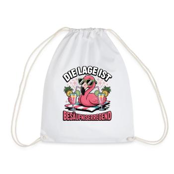 Flamingo de fête Ivresse - Sac de sport léger - blanc - Devant