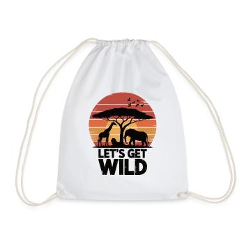 Africa Sunset – Let’s Get Wild - Sac de sport léger - blanc - Devant