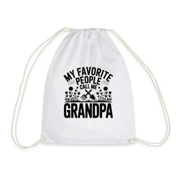 Mein Lieblingsname ist Opa – Garten Shirt - Turnbeutel - Weiß - Vorne