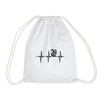 Battement de cœur pour les écureuils mignons - Sac de sport léger - blanc - Devant