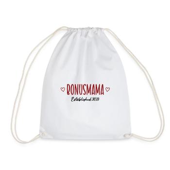 Bonusmama est 2025 Bonus Mama Mutter Patchwork - Turnbeutel - Weiß - Vorne