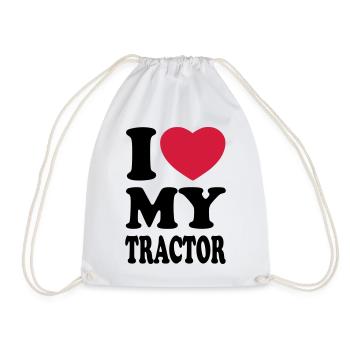 I love my tractor - Sac de sport léger - blanc - Devant