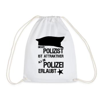 Attraktivster Polizist Polizei, Sprüche,Geschenk - Turnbeutel - Weiß - Vorne