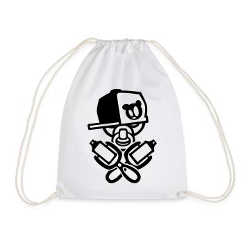 baby graffiti - Drawstring Bag - white - Front
