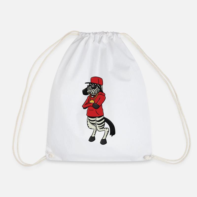 Hip Hop Zebra - Turnbeutel - Weiß