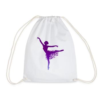 Ballerina Ballett Shirt Geschenk - Turnbeutel - Weiß - Vorne