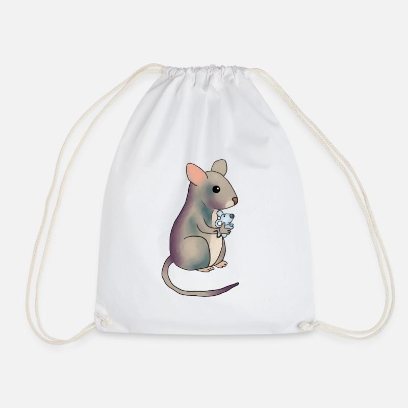 Maus mit Maus - Turnbeutel - Weiß
