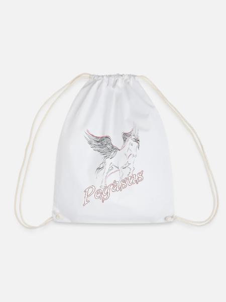 Pegasus! Das fliegende Pferd! - Turnbeutel - Weiß