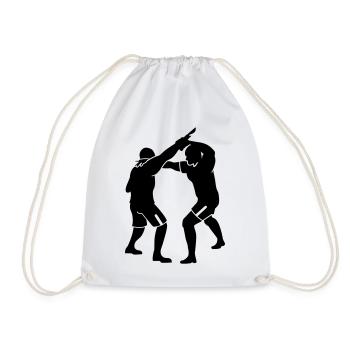 krav maga - Drawstring Bag - white - Front