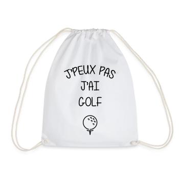Golf / Golfeur / Golfeuse / Sport / Minigolf - Sac de sport léger - blanc - Devant