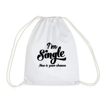 Bin Célibataire Célibataire Célibataire Statut relationnel - Sac de sport léger - blanc - Devant