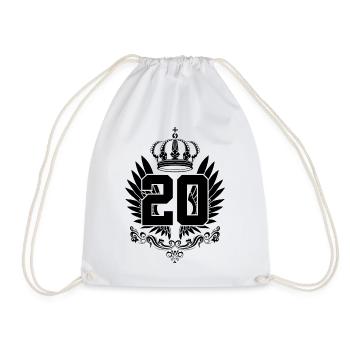 20TH BIRTHDAY FINALLY 20 YEARS - Drawstring Bag - white - Front