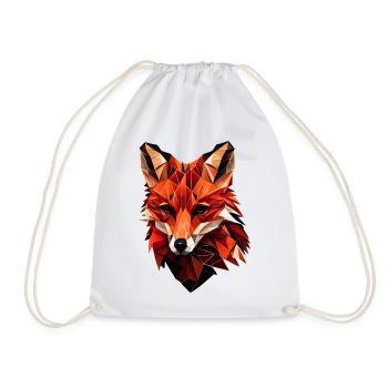 Stilisierter Fuchs, geometrisch - Turnbeutel - Weiß - Vorne