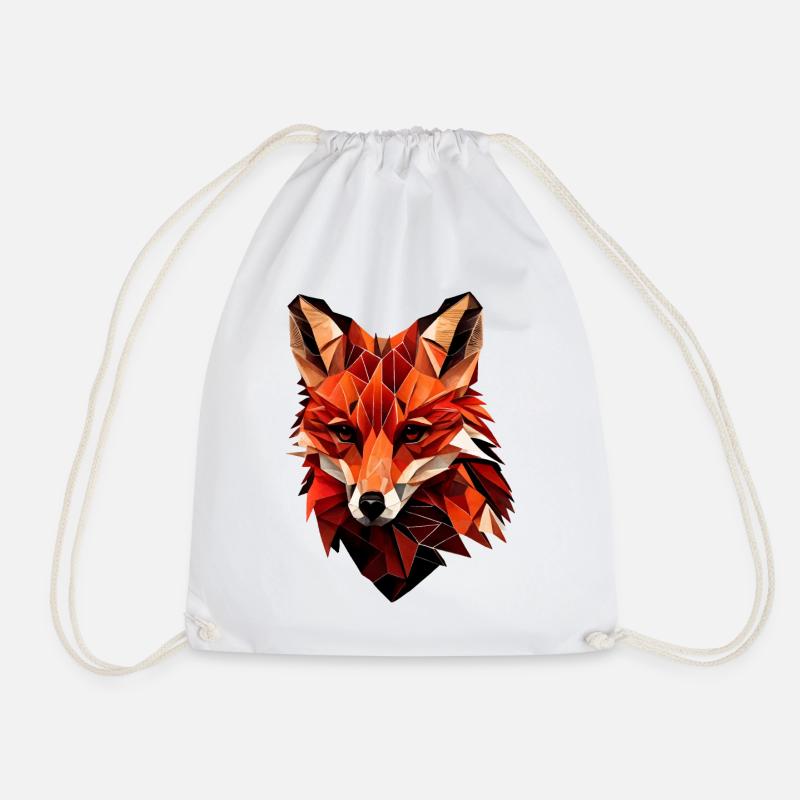 Stilisierter Fuchs, geometrisch - Turnbeutel - Weiß