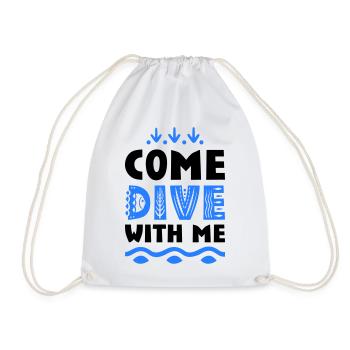 Funny sayings for divers - Drawstring Bag - white - Front