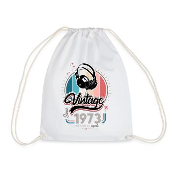 Vintage since 1973 headphones - Sac de sport léger - blanc - Devant