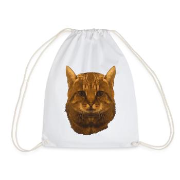 getigerte Katze, gesicht, Besitzer, für jedermann - Turnbeutel - Weiß - Vorne