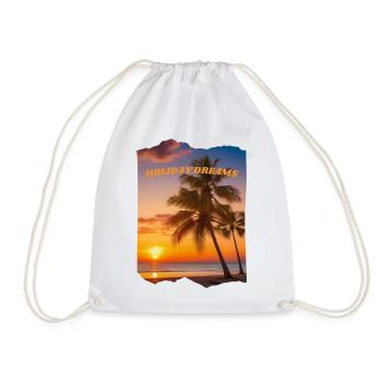 Holiday Dreams - Plage avec coucher de soleil - Sac de sport léger - blanc - Devant