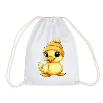 canard mignon mignon bébé enfants animal caneton dessin animé - Sac de sport léger - blanc - Devant