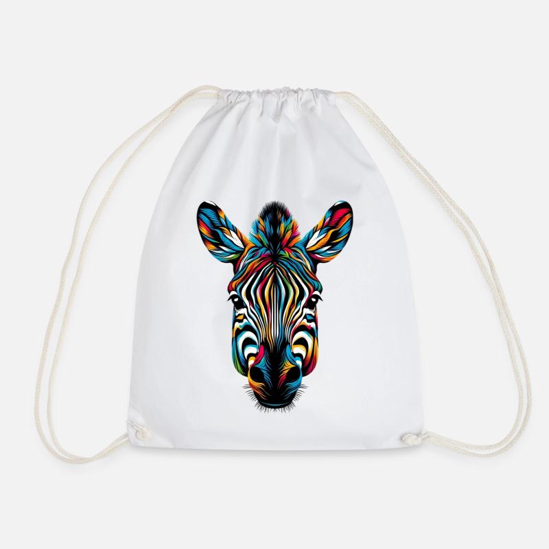 Zebra - Turnbeutel - Weiß
