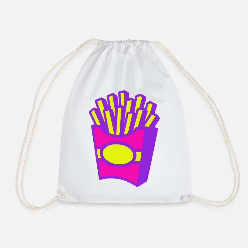 Pommes Pop-Art - Turnbeutel - Weiß
