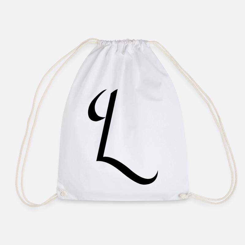 Letter L, Name, der Buchstabe L - Turnbeutel - Weiß