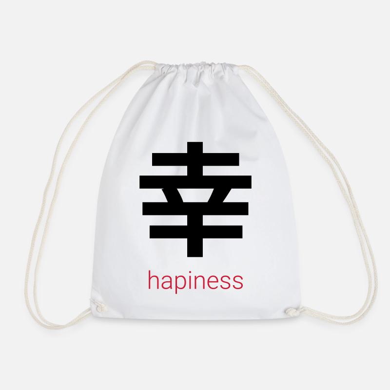 幸 – Japanisches Glück - Turnbeutel - Weiß