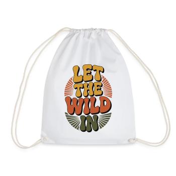 Adventure - Let The Wild In - Drawstring Bag - white - Front