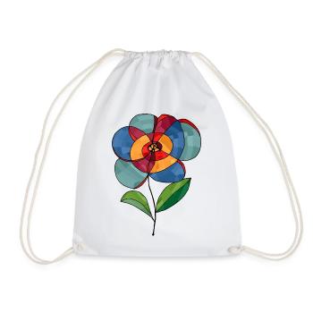 Fleur - Sac de sport léger - blanc - Devant