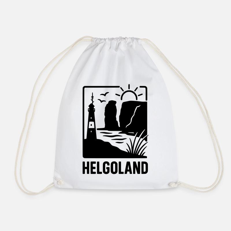 Helgoland Silhouette - Turnbeutel - Weiß