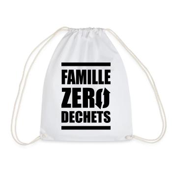 Zero Waste Familie - Turnbeutel - Weiß - Vorne