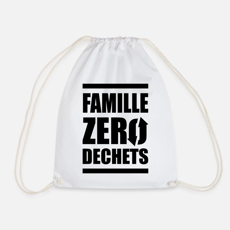 Zero Waste Family - Drawstring Bag - white