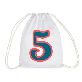 5. ANNIVERSARY. 5 YEARS. 5th ANNIVERSARY - Drawstring Bag - white - Front